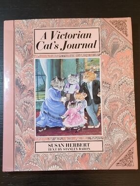 A Victorian Cat's Journal - vintage book w bautiful Victorian-themed cat prints